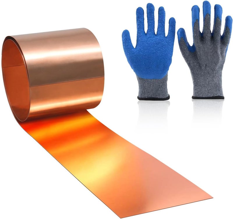 Uxney Copper Sheet Roll, 3500x100x0.2mm Copper Flashing Roll, 34 Gauge Thick Pure Copper Plate & Strip for Roofing, DIY Projects, House Repair, Crafts and Metal Working - Image 1